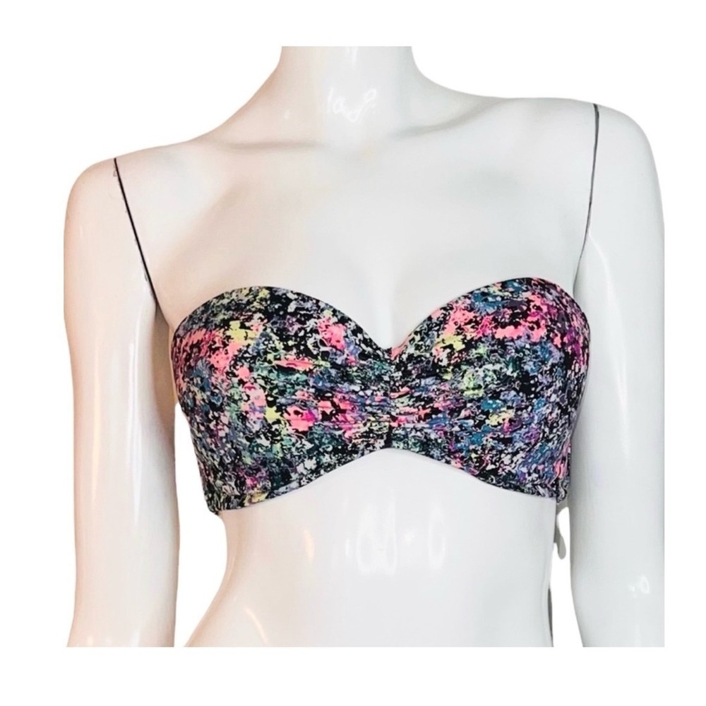 Victoria's Secret 34D Strapless Multi Color Bikini Swimsuit Top